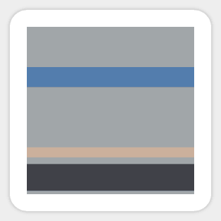 A mild jumble of Arsenic, Pinkish Grey, Cool Grey and Cyan Azure stripes. Sticker